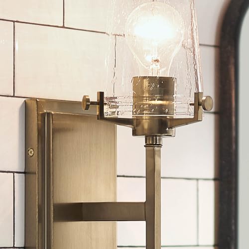 Kichler, Alton 22.25 inch 1 Light Wall Sconce with Clear Seeded Glass in Champagne Bronze, 45295CPZ