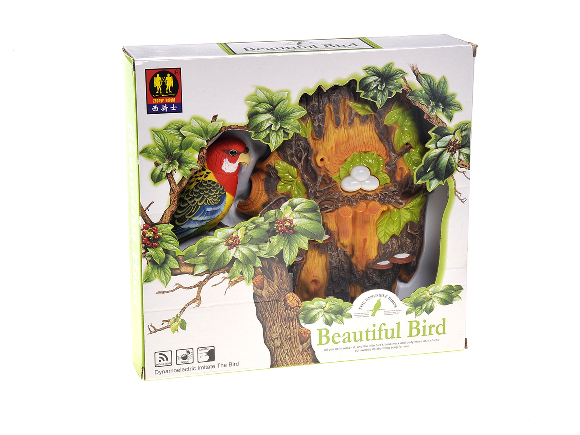 Singing and Chirping Bird Wall Mount Fun Dancing Bird With Motion Sensor Electronic Pets Toy Simulation Parrot Office Home Decor Ornament