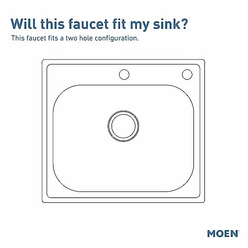 Moen 7871BL Sleek One-Handle High Arc Kitchen Faucet with In-Deck Handle, Matte Black