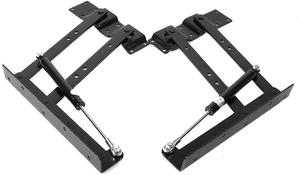 1 Pair Folding Lift up Top Furniture Hinge, Practical Lift Up Coffee Table Mechanism Hardware Fitting Hinge, Spring Standing Desk Frame