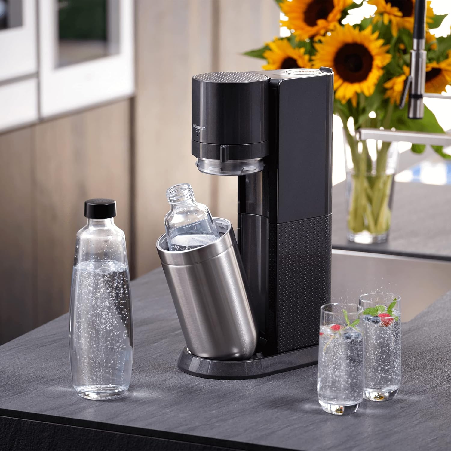 SodaStream Duo Sparkling Water Maker - Metallic Black
