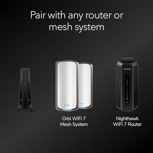 NETGEAR Nighthawk Cable Modem CM1200 - Compatible with all Cable Providers including Xfinity by Comcast, Spectrum, Cox | For Cable Plans Up to 2 Gigabits | 4 x 1G Ethernet ports | DOCSIS 3.1, Black
