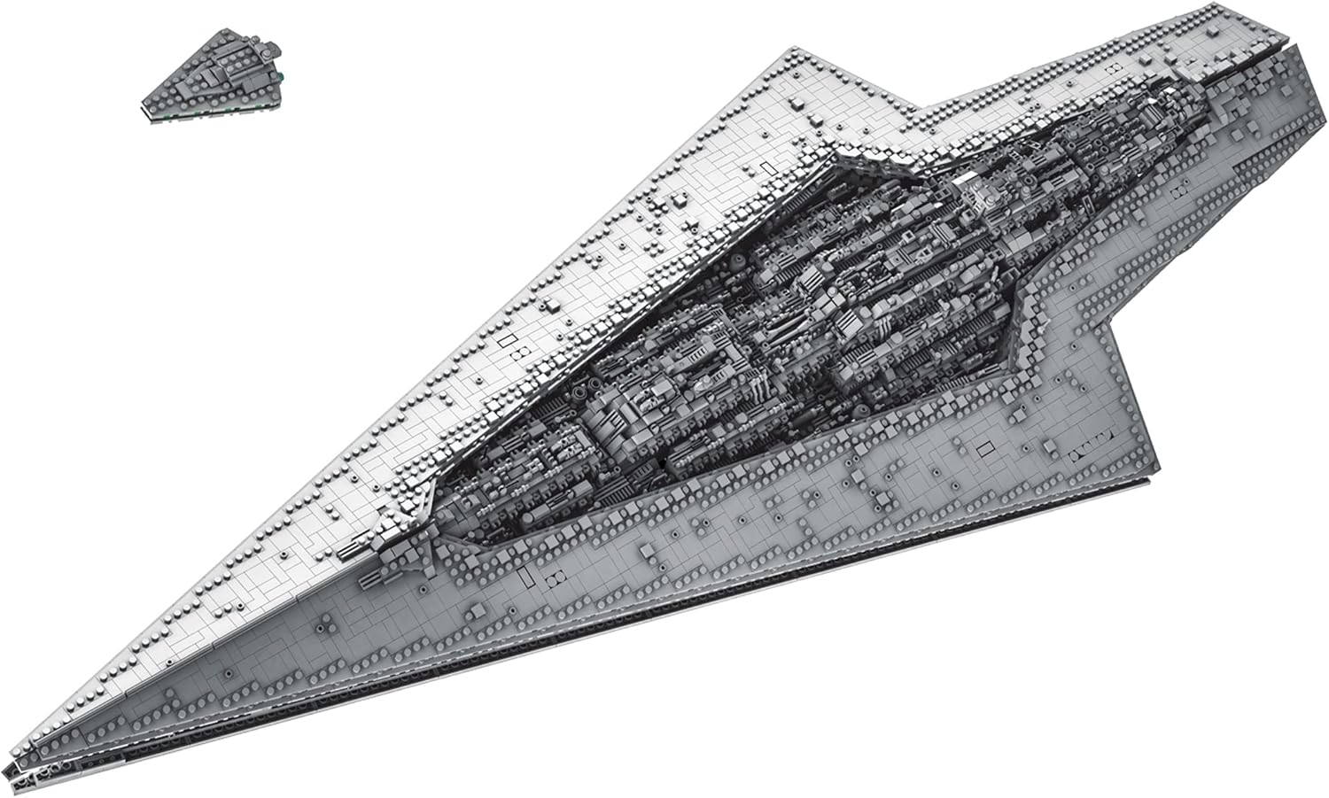 Audio Star Imperial Wars Cruiser Destroyer - 7550+ pcs Super Star UCS Imperial Destroyer Model, Compatible with Lego Star Wars, 52.7 x 18.8 x 7.8 inches