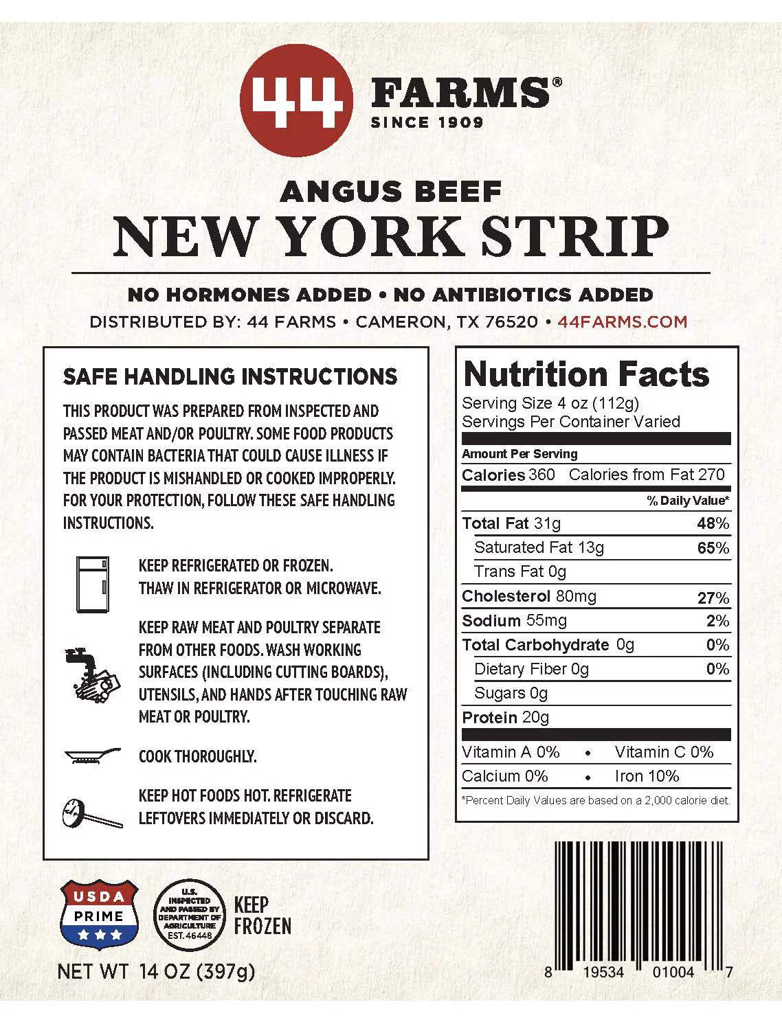 44 Farms' Angus Steaks Prime Pairing, 5 Steaks