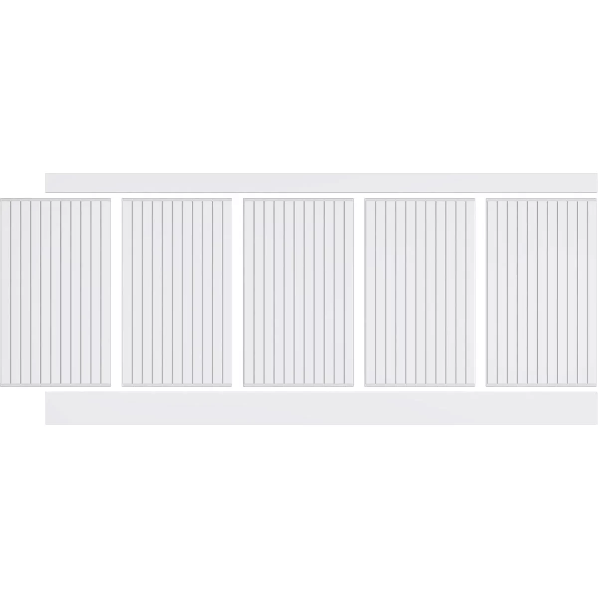 Ekena Millwork 40"H x 94 1/2"W Beadboard PVC Wainscot Paneling Kit