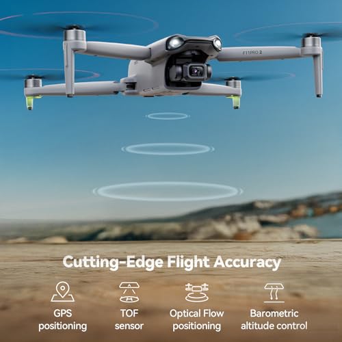 Ruko F11PRO 2 Drone with 6K Camera for Adults, 3-Axis Gimbal, 4K/30fps Video, 70-Min Flight Time with 2 Batteries, 10000ft FPV Transmission Professional Drone, Auto Return, Beginner Mode