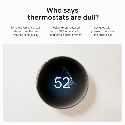 Google Nest Learning Thermostat (4th Gen) with Nest Temperature Sensor (2nd Gen) - Energy Saving Smart Thermostat with Adaptive Eco - Works with Alexa and Google Home App - Polished Silver