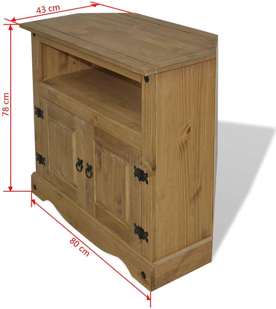 Console Table,Entryway Table with Storage,Console Table with Drawers,with 1 Cabinet and 1 Compartment,for Living Room, Hallway, Foyer, Kitchen, Mexican Pine Corona Range 31.5"x16.9"x30.7"