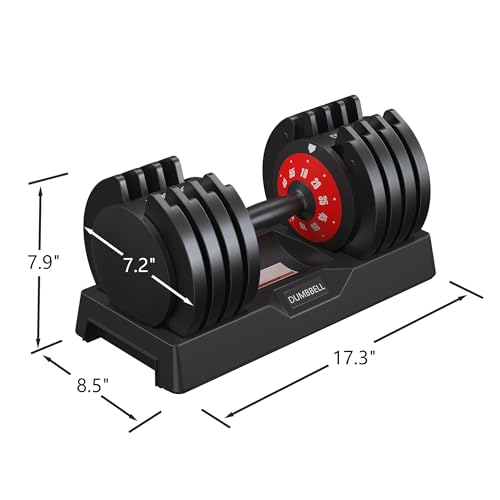SogesPower Adjustable Dumbbells 5LB to 110LB Free Weight 5 in1 25/55LB Dumbbell Set Multiple Weight Dumbbell with Anti-Slip Metal Handle for Home Gym Equipment Suitable Men&Women