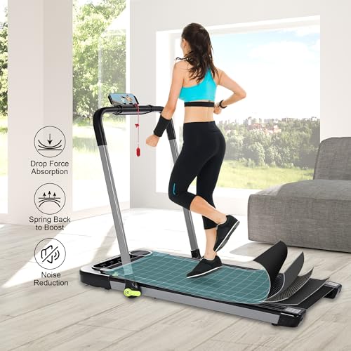 Walking Pad, Walking Pad Treadmill 265 lb Capacity, 3 in 1 Portable Under Desk Treadmill for Home and Office with Remote Control, LED Display