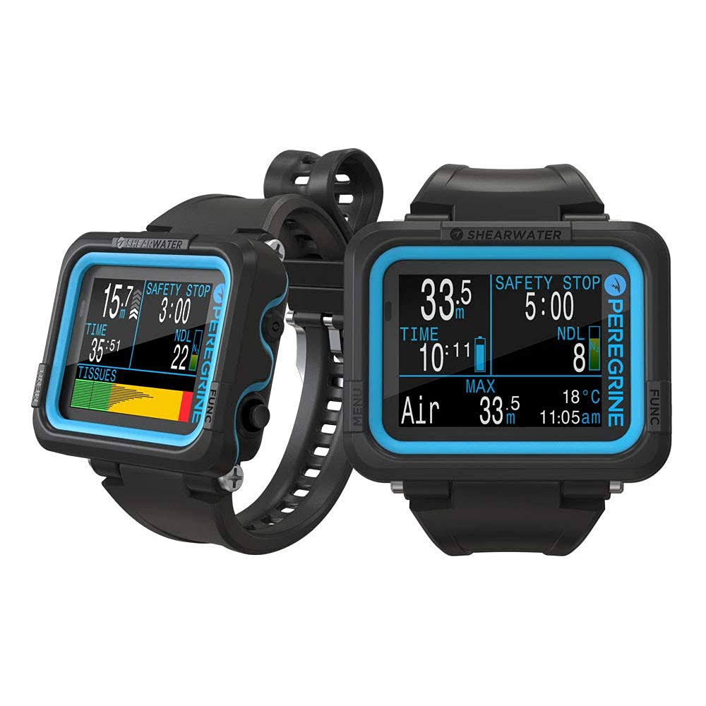 Shearwater Peregrine AIR, Nitrox, 3 GAS Nitrox, Gauge Wrist Computer - 3 OC Gases Vibration Alerts