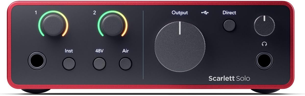 Focusrite Scarlett Solo Studio (4th Gen) USB Audio Interface and Waves Musicians 2 Bundle