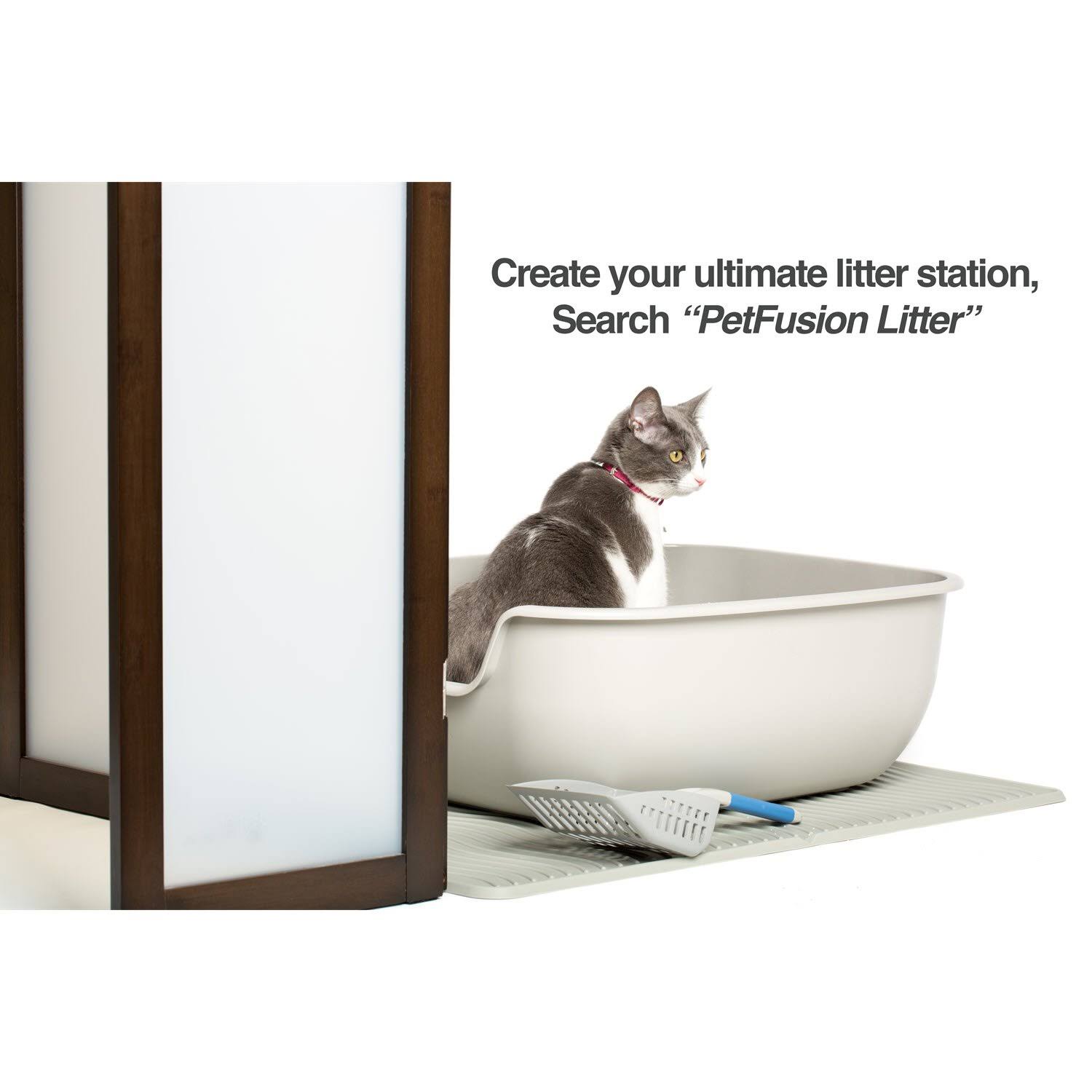 PetFusion ModestCat Litter Box Privacy Screen Cloud White