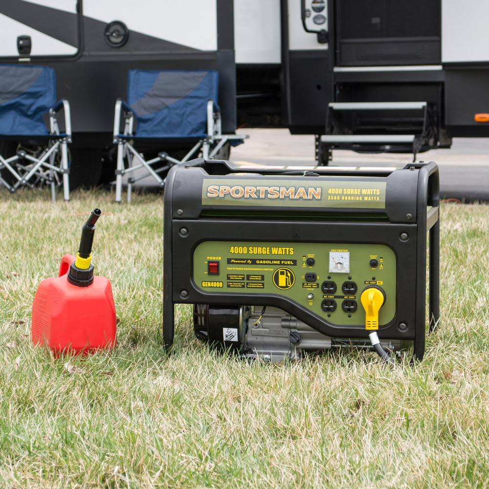 4,000/3,500-Watt Gasoline Powered Portable Generator with RV Outlet