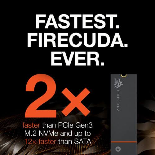 Seagate FireCuda 530 M.2 2280 500GB PCIe GEN4 X4 NVMe 1.4 3D TLC Internal Solid State Drive (SSD) ZP500GM3A023