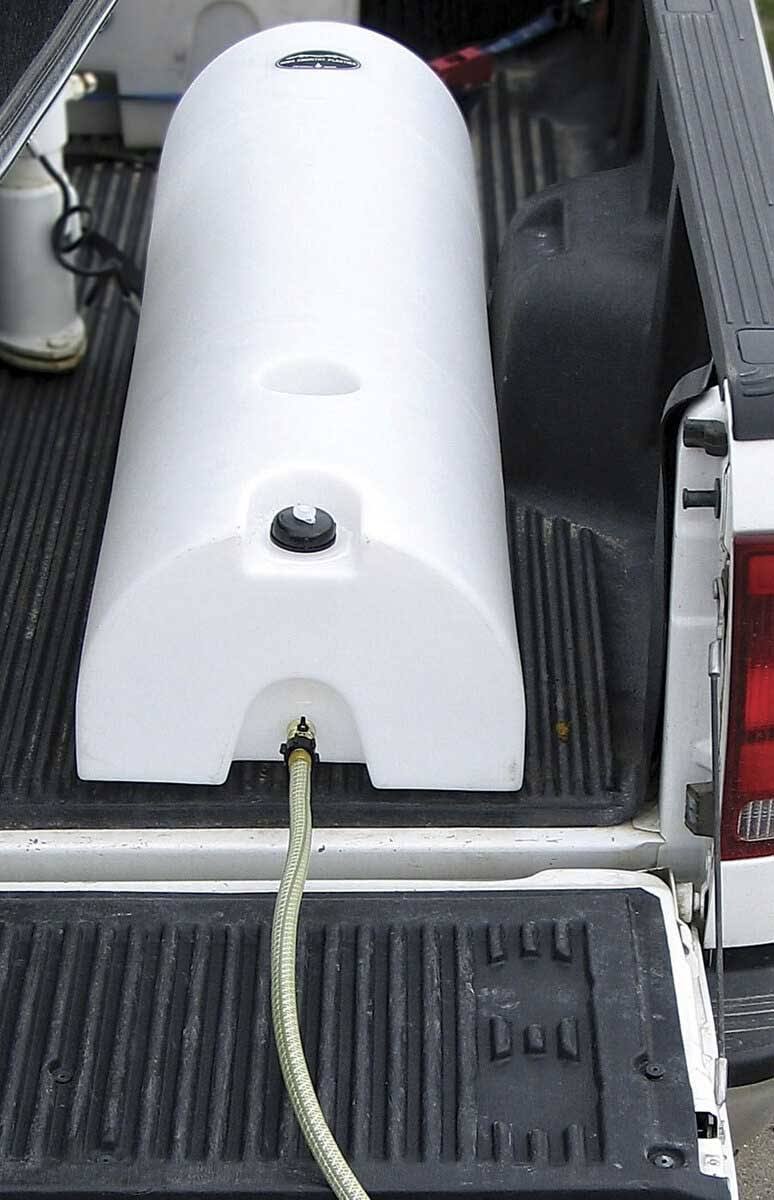 High Country Plastics 48 Gal Half-Moon Lay-Down Water Caddy