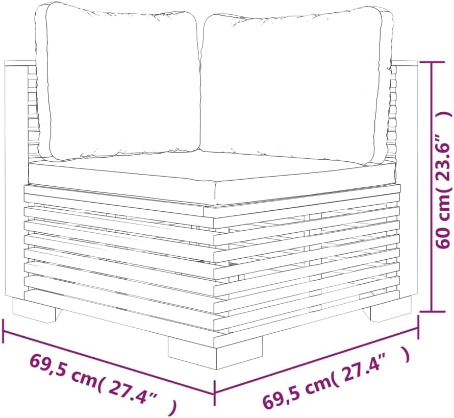 5 Piece Patio Lounge Set with Cushions Solid Wood Teak,【Wooden Garden Lounge Set with Cushions】 Durable & Comfortable Patio Furniture for Outdoor Spaces Outdoor Furniture Sets, Patio Furniture Sets