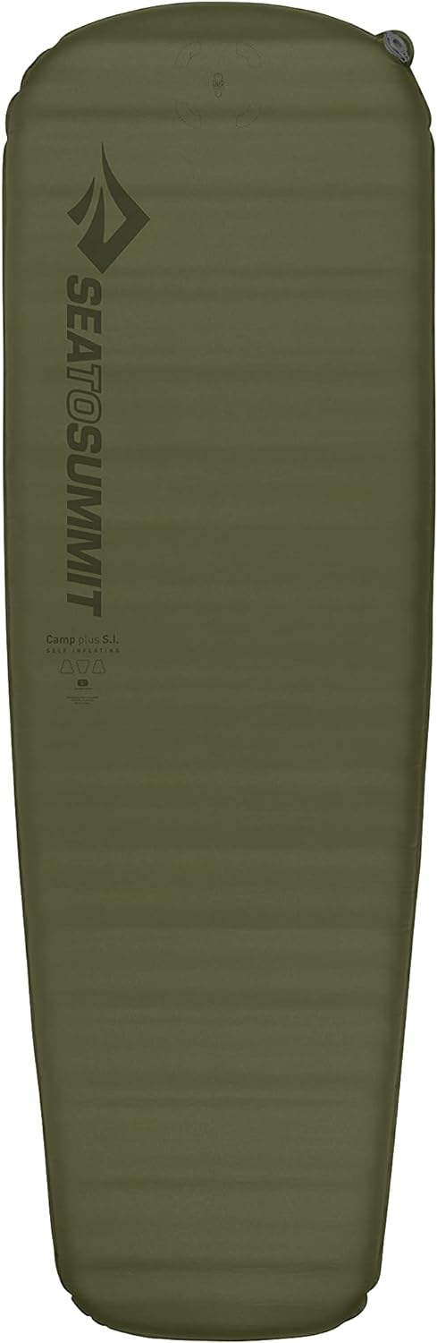 Sea to Summit Camp Plus Self-Inflating Foam Sleeping Mat for Camping, Rectangular - Regular (72 x 25 x 3 inches)