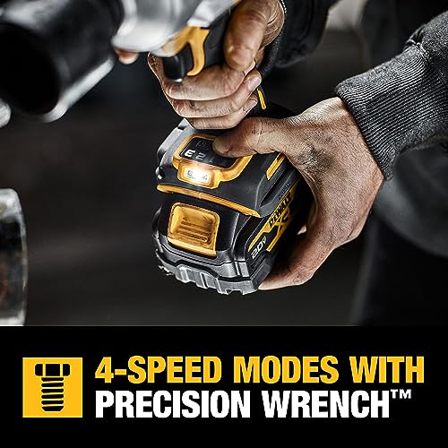DEWALT 20V MAX Cordless Impact Wrench Kit, 1/2" Hog Ring, Battery and Charger Included (DCF961GP1)