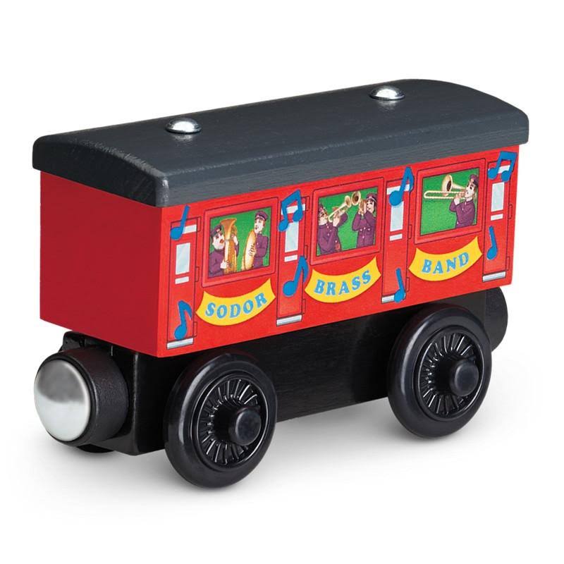 Fisher Thomas Friends Wooden Railway Logan and The Big Blue Engines Set