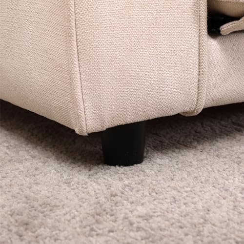 GERRIT 3-in-1 Upholstered Futon Sofa Convertible Floor Sofa Bed,Foldable Tufted Loveseat with Pull Out Sleeper Couch Bed,Folding Mattress Love Seat Daybed W/Side Pockets for Living Room (Dark Grey)