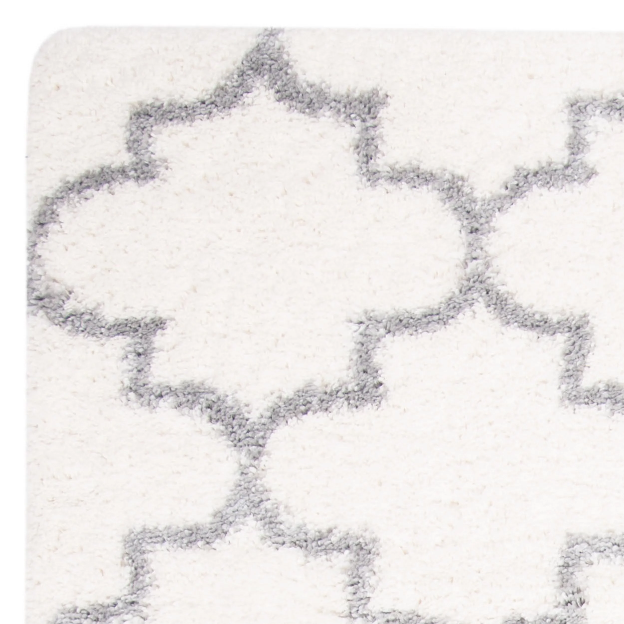 SAFAVIEH Fontana Hilda Geometric Plush Shag Area Rug, Cream/Grey, 9' x 12'