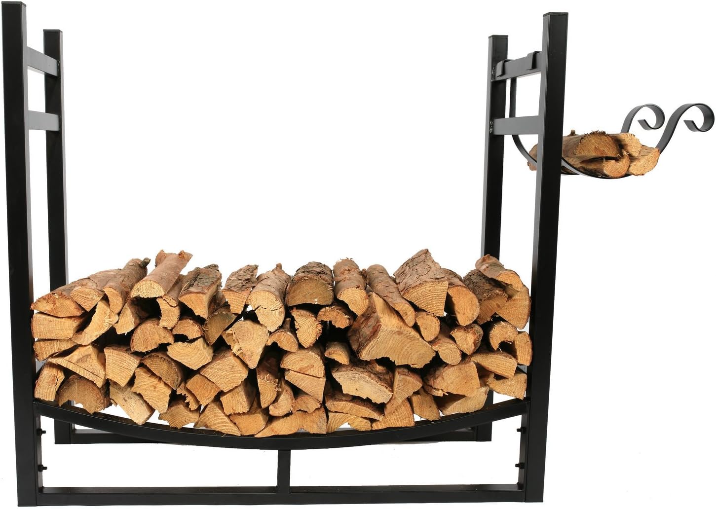 1. GO 3 Feet Indoor/Outdoor Heavy Duty Firewood Log Rack with wood Holder, 30 Inch Tall
