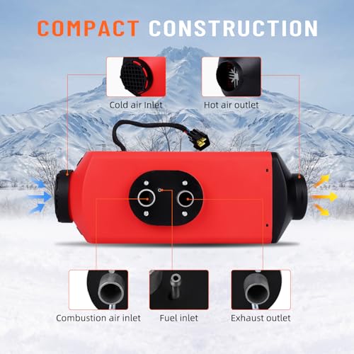 12V 2KW 5KW 8KW Diesel Heater Super Quiet Running With App Remote Control for Car, Campervan, Outdoor Camping, Big Truck, Boat, Yacht