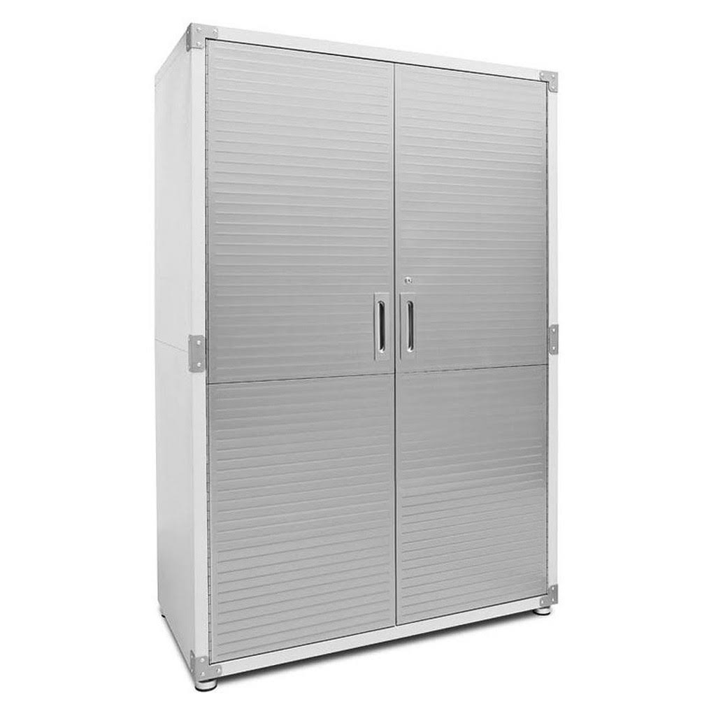 Seville Classics UltraHD Storage Cabinet Industrial Metal Steel Garage Storage 48x22 W x 24x22 D x 72x22 H, Granite Grey