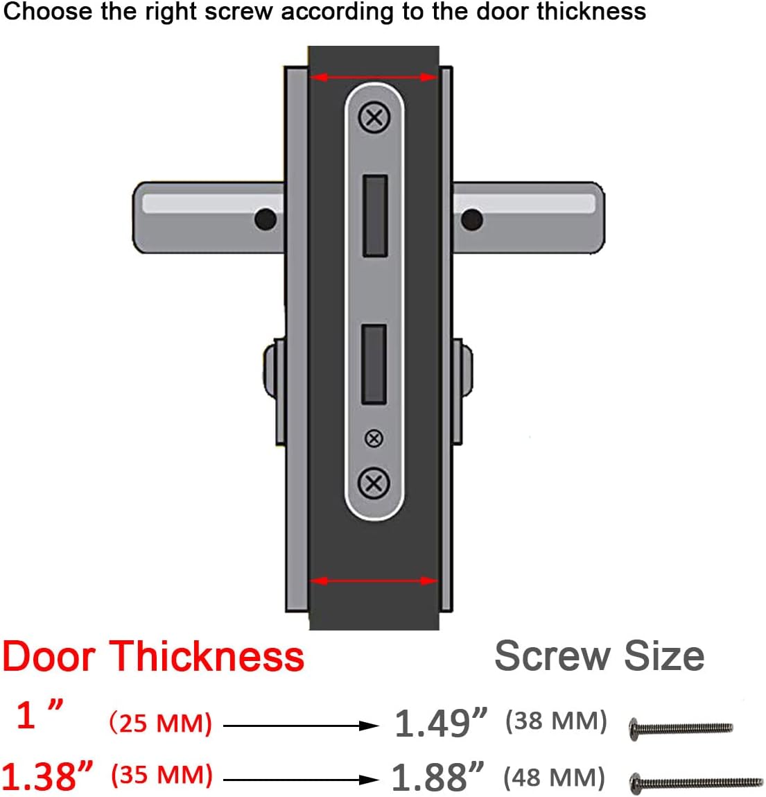 Mortise Lock Set Exterior Door Storm Doors Brass Handle Set Replacement Screen Security Key Hardware,Brushed Dark Bronze