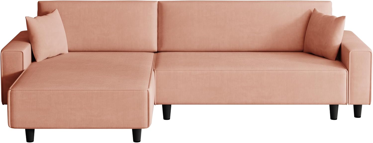 The 93" Orange Corduroy Sofa Bed Comes with 2 Pillows to fit in The Living Room and The Apartment is not overcrowded Modern Couch for Bedroom,Apartment Sofa,Office Couch
