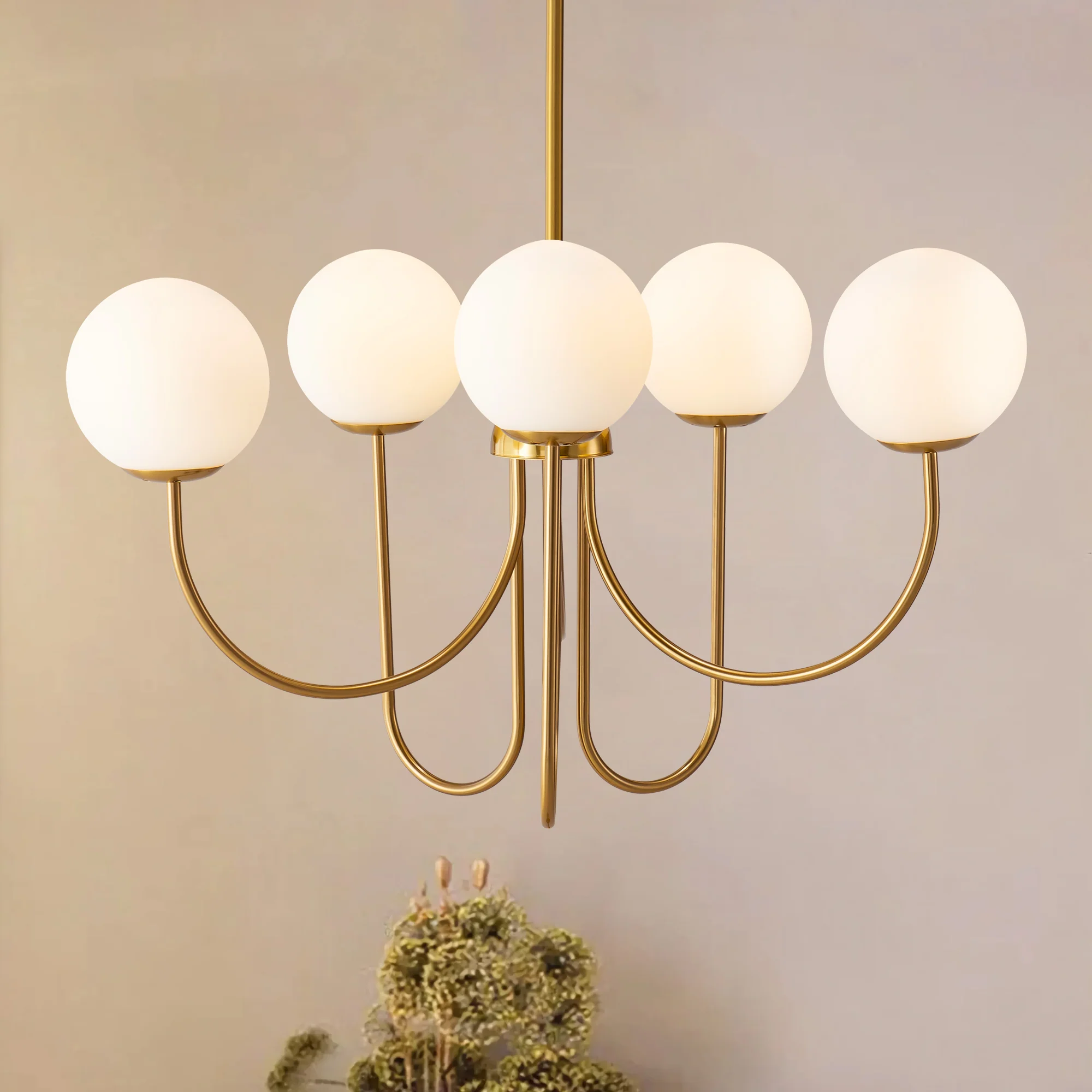Dresqui 6-Light Glass Bubble Contemporary Sputnik Chandelier (31)