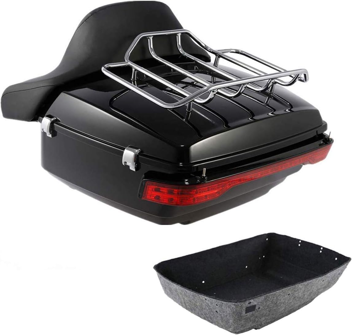 TCMT Pack Trunk Pad w/Speakers Mount Rack Fit For Harley Tour Pack Road Glide 2014-2022