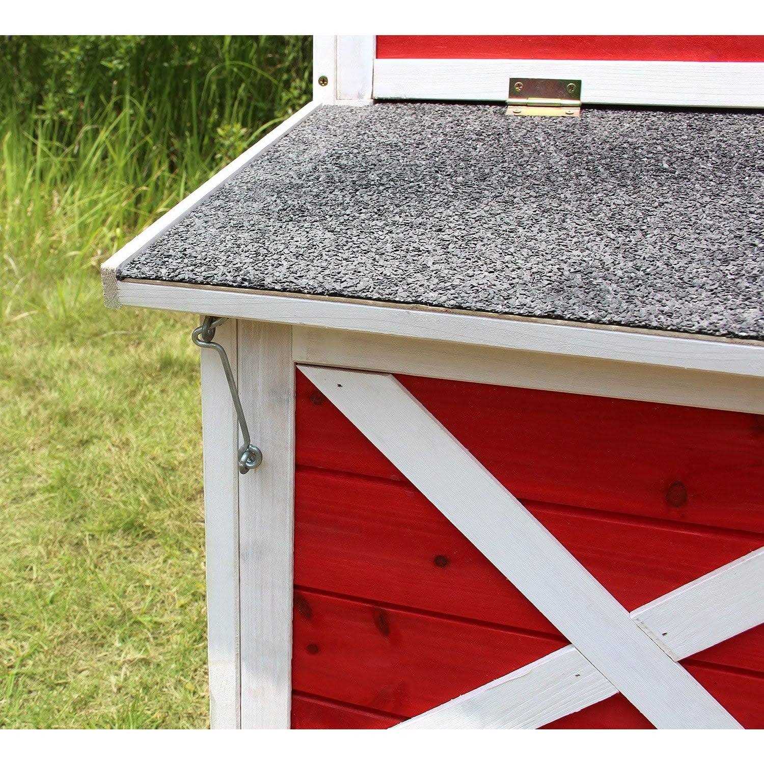 Merry Products Red Barn Chicken Coop with Roof Top Planter - Pet Supplies online store