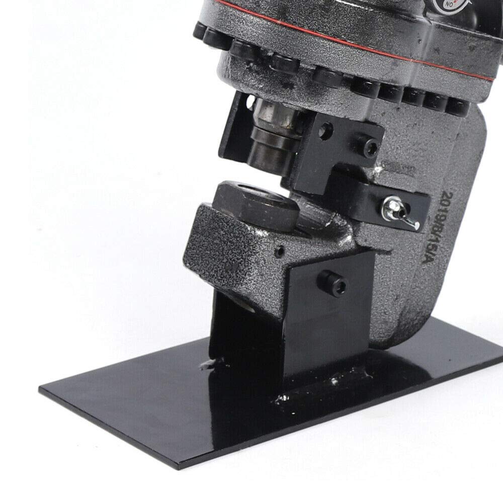 Electric Hydraulic Hole Puncher, 110V 10T Hole Digger Force Puncher Hydraulic Hole Punching Tool with 5 Types Dies for Iron Plate Copper Aluminum Angle Steel - Cutting Thickness Up to 1/4''