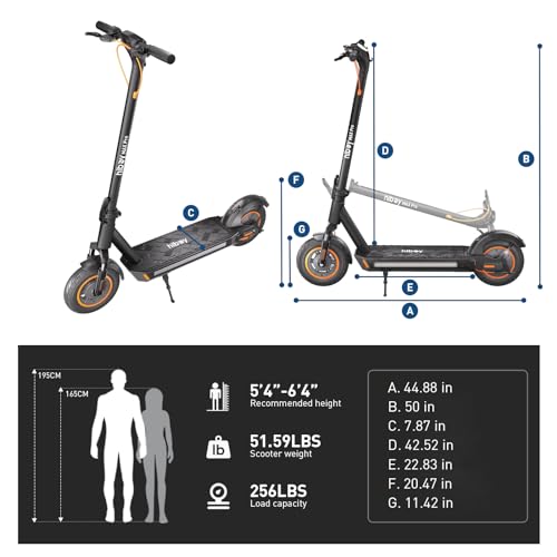 Hiboy MAX Pro Electric Scooter, 46.6 Mi Long Range, 22 MPH Power by 650W MAX Motor, 11'' Pneumatic Tires, Split Hub Design, Dual Suspension, 265lbs MAX Load, Commuting Electric Scooter for Adults