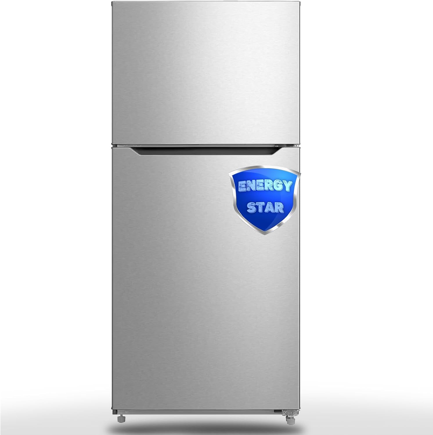 SMETA Refrigerator 14.2 Cu Ft Counter Depth Refrigerators with Top Freezer, Apartment Kitchen Full Size Fridge 30 Inch, Upright Top Mount Garage Refrigerators, Double Door, Frost Free, Ice Maker Ready
