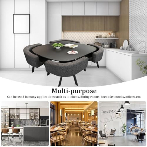 Square Dining Table Set with Chairs,Compact Kitchen Table and 4 Chairs,Modern Conference Table with Chairs,reception Table for Meeting Room,kitchen Table Furniture Breakfast Table