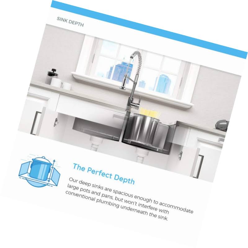 Mr Direct 3218A Undermount Stainless Steel Kitchen Sink