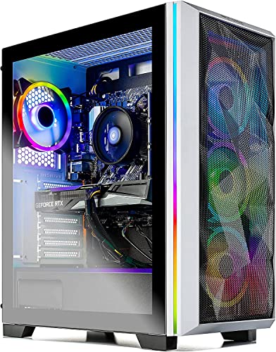 Skytech Gaming Azure PC Desktop – Intel Core i7 12700F 2.1 GHz, NVIDIA RTX 4080, 1TB NVME Gen4 SSD, 32GB DDR5 RAM RGB, 1000W Gold PCIE 5.0 PSU, 360mm AIO, 11AC Wi-Fi, Windows 11 Home 64-bit,White