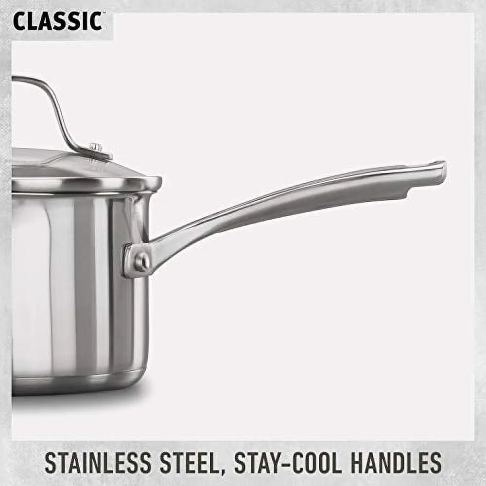 Calphalon Classic Stainless Steel Pots and Pans, 10-Piece Cookware Set