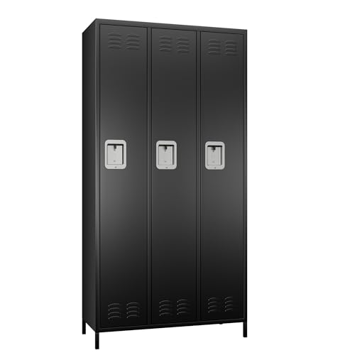 METAN Metal Storage Locker for School Office Gym Bedroom, 12 Doors Locker Cabinet for Employees, Industrial Steel Storage Locker with 12 Hooks, Assembly Required (12 Door-Light Gray)