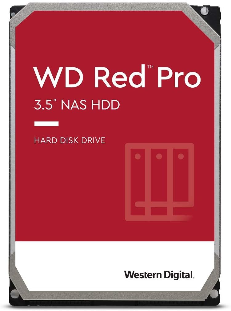 Western Digital 12TB WD Red Pro NAS Internal Hard Drive HDD - 7200 RPM, SATA 6 Gb/s, CMR, 256 MB Cache, 3.5 - WD121KFBX