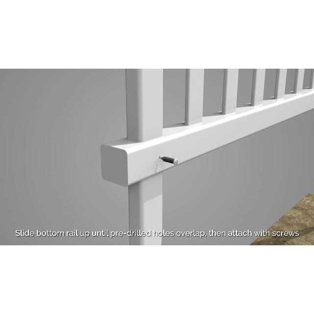 Zippity Outdoor Products ZP19037 No Dig Baskenridge Semi Permanent Vinyl Fence - Shop Hardware Tools Online Store