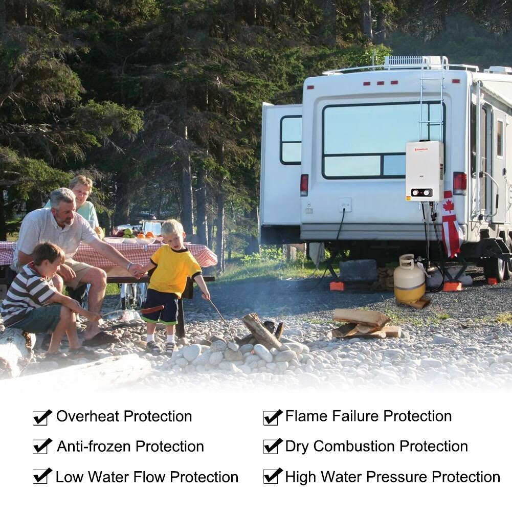 Camplux Enjoy Outdoor Life Pro 2.64 GPM 10 in. L Residential Outdoor Liquid Propane Portable GAS Tankless Water Heater