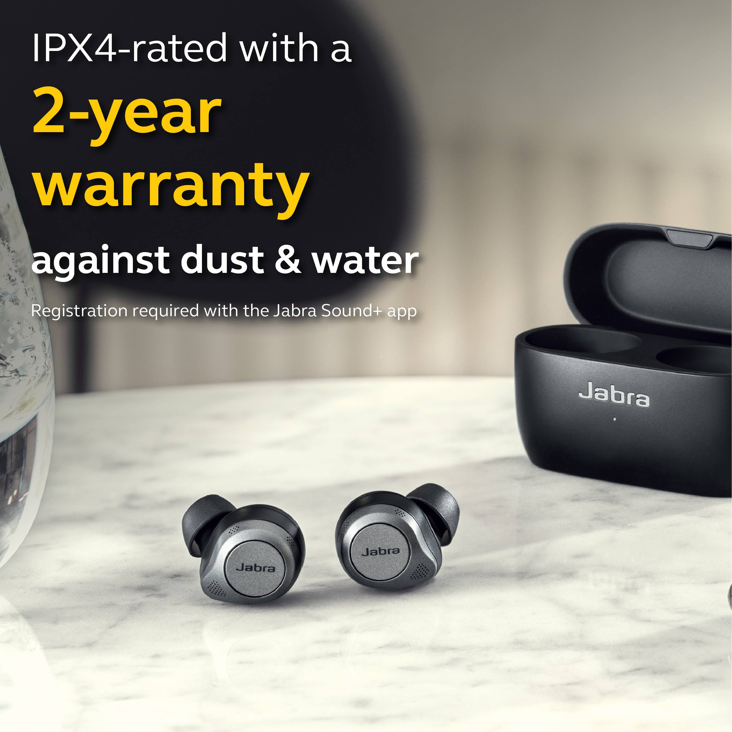 Jabra Elite 85t Bluetooth Wireless In-Ear True Earphones with Mic - Noise-Canceling - Titanium Black