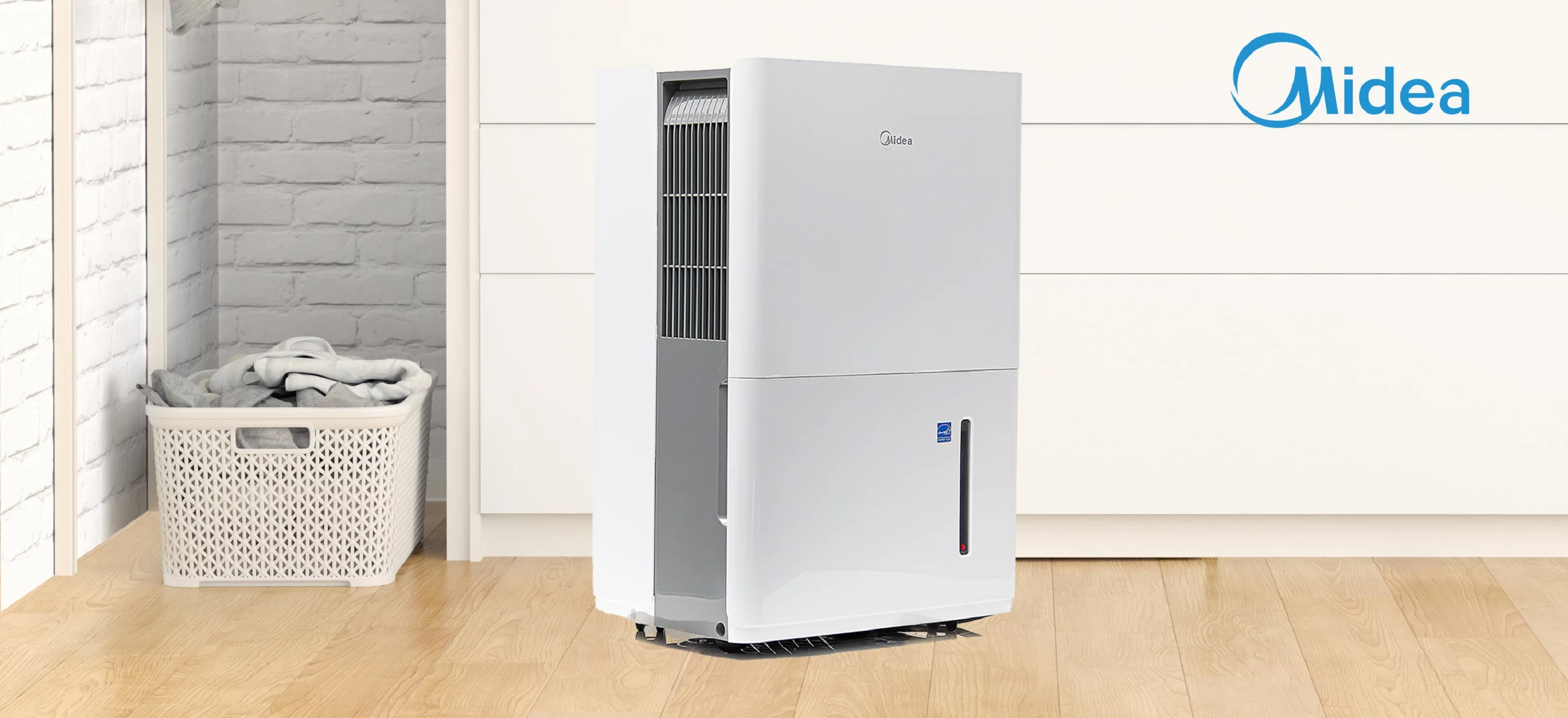 Midea 22-Pint Smart Dehumidifier - Damp Rooms, Energy Star, White, MAD22S1WWT