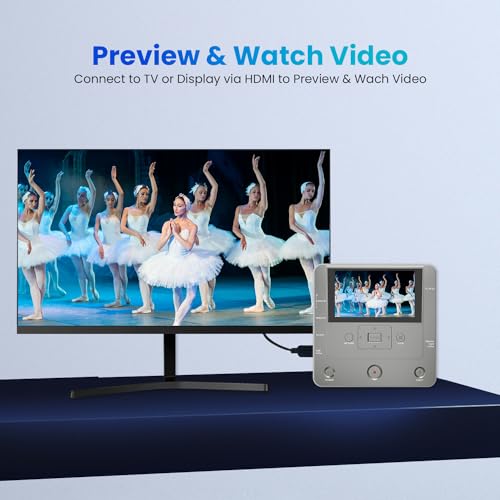 VHS to DVD Recorder, TV to USB Device or SD Card or HDD Recorder, Smart Phone WiFi to DVD/USB/SD/HDD Copy, WiFi APP Media Recorder【Comes with 10 Free DVD-R 】