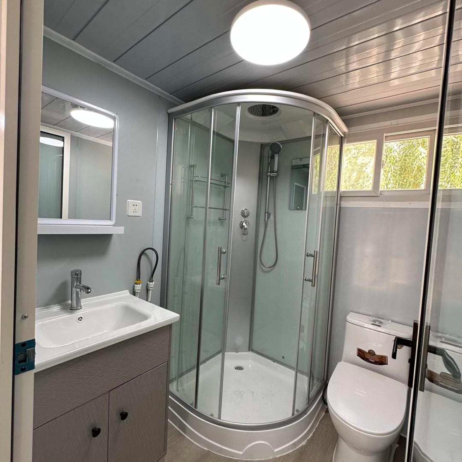 SAA Tiny Expandable Prefab House to Live in 1 Bathroom, 2 Rooms & 1 Kitchen- Foldable House, Container Home, Portable House, Tiny House for Small Family, Modular Guest House – 19 x 20 FT