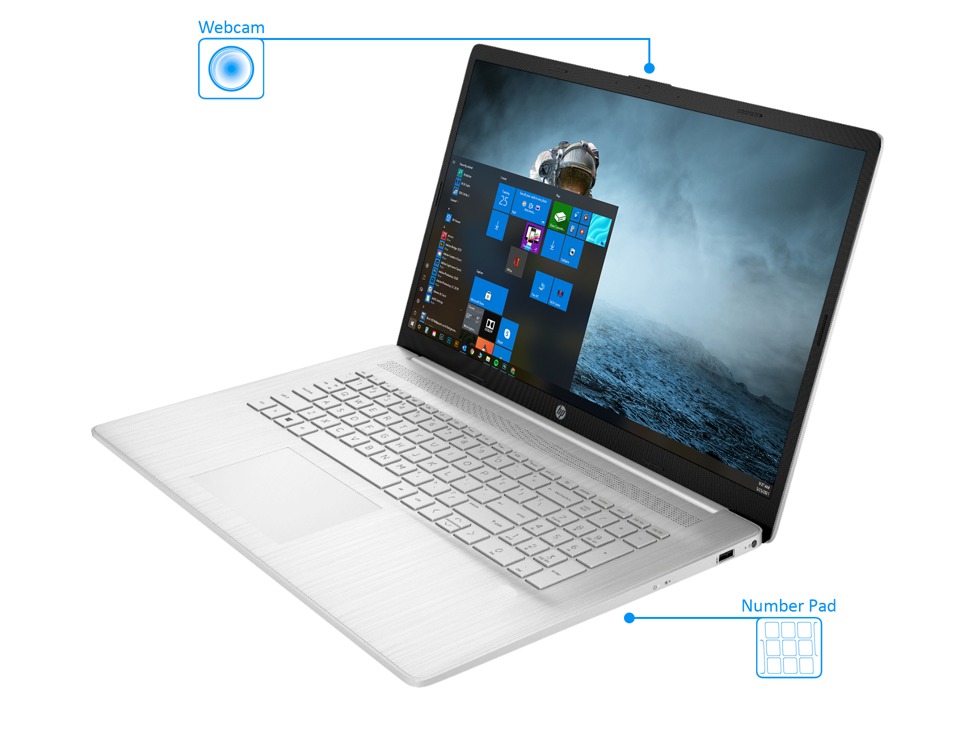 HP 17 Laptop, 17.3" HD+ Display, AMD Athlon Gold 3150U Upto 3.3GHz, 32GB RAM, 2TB SSD, Vega 3, HDMI, Wi-Fi, Bluetooth, Windows 11 Home